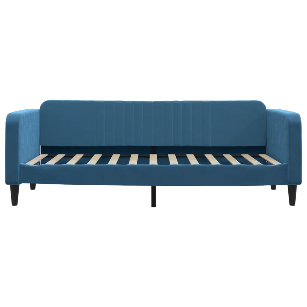 Sofá-cama 90x200 cm veludo azul