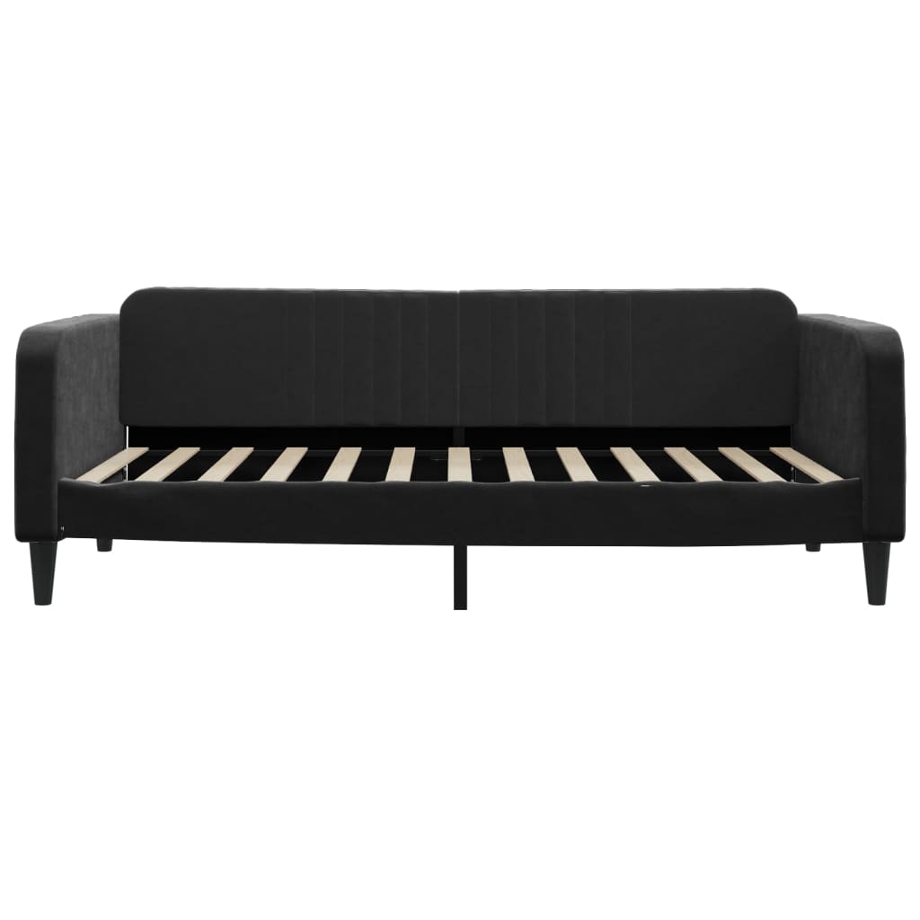 Sofá-cama 100x200 cm veludo preto