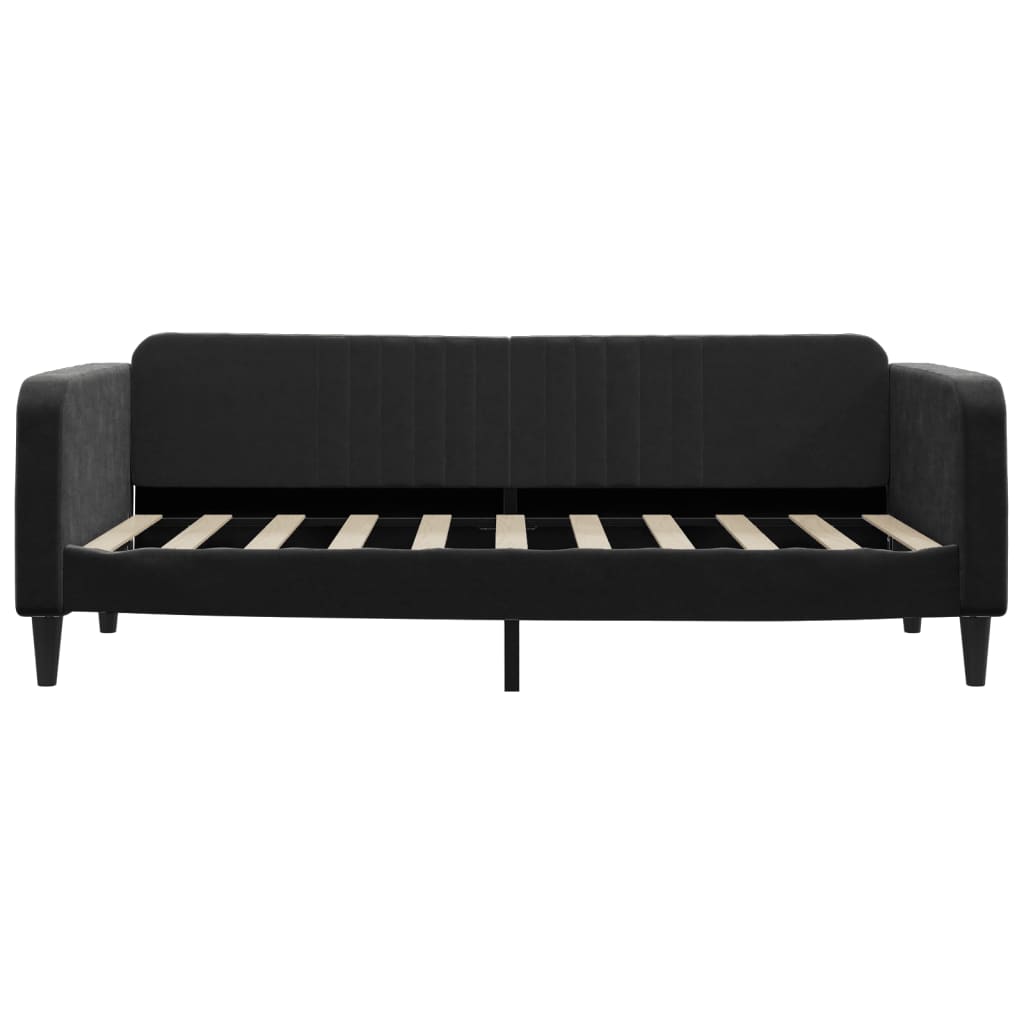 Sofá-cama 90x190 cm veludo preto