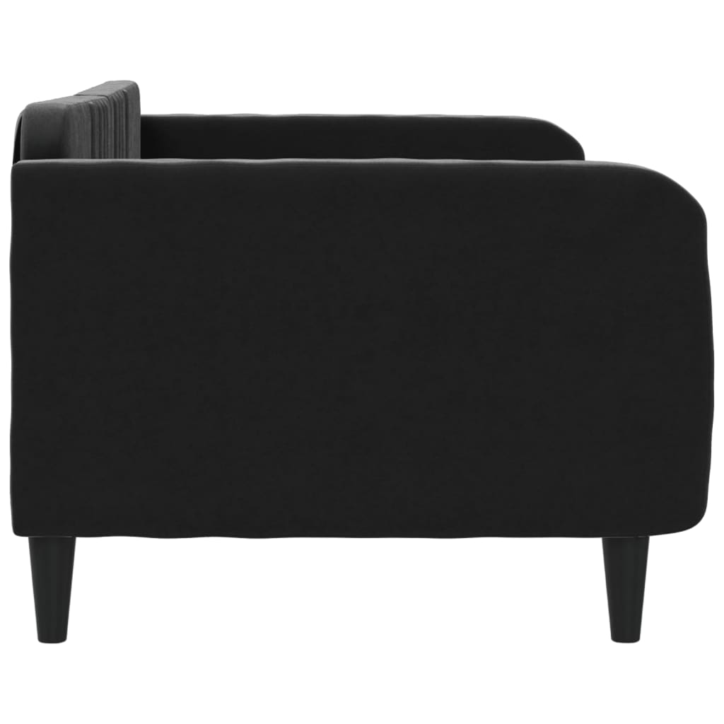 Sofá-cama 90x190 cm veludo preto