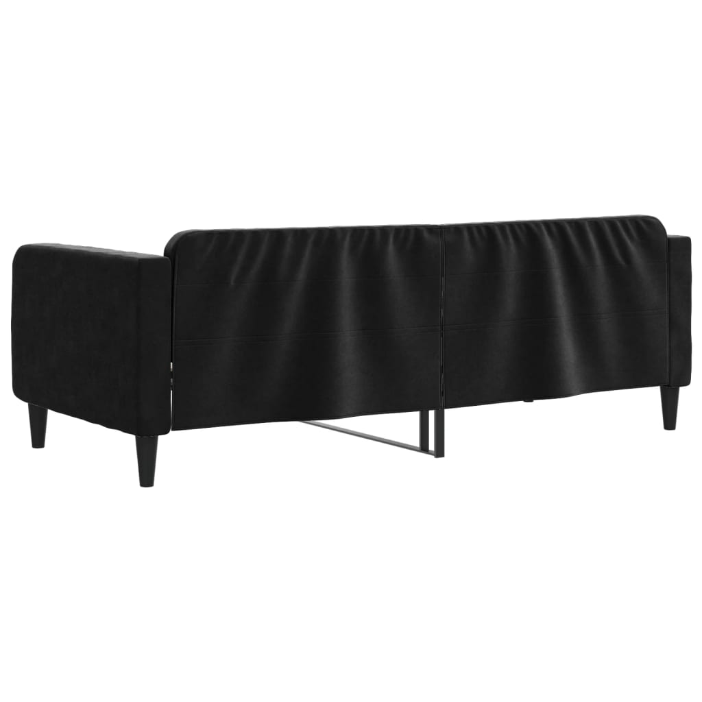 Sofá-cama 90x190 cm veludo preto