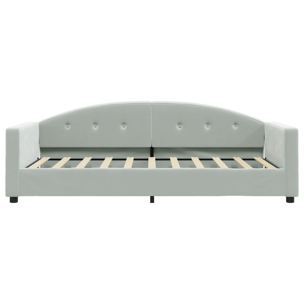 Sofá-cama 80x200 cm veludo cinzento-claro