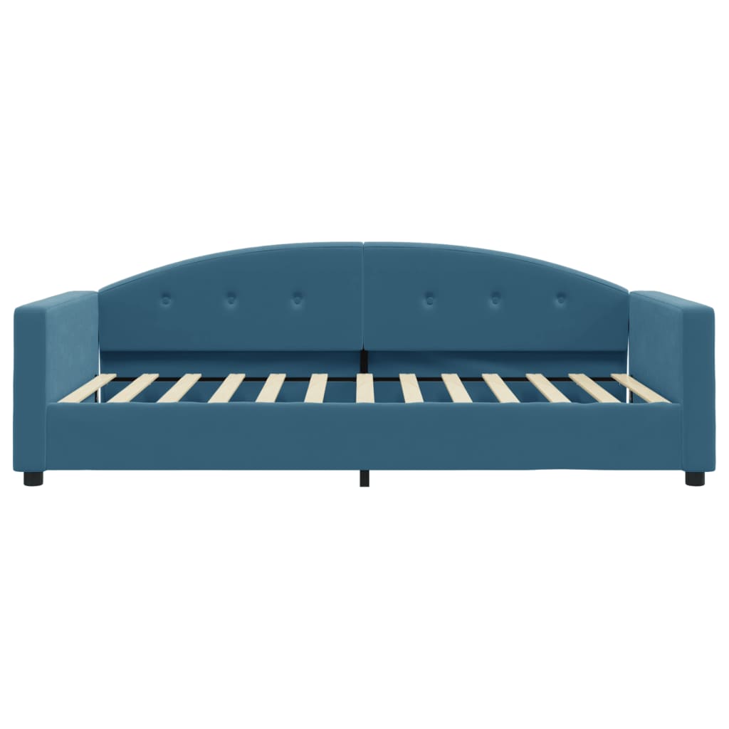 Sofá-cama 100x200 cm veludo azul