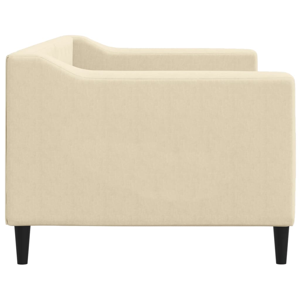 Sofá-cama 80x200 cm tecido cor creme
