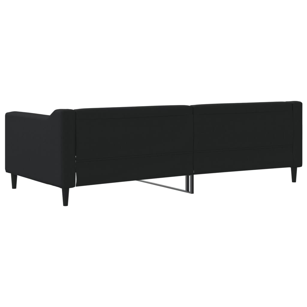 Sofá-cama 90x200 cm tecido preto