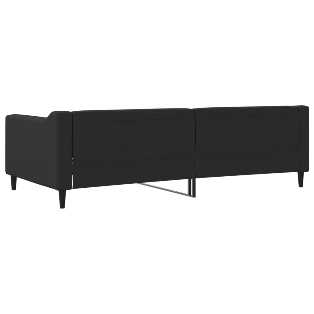 Sofá-cama 100x200 cm tecido preto