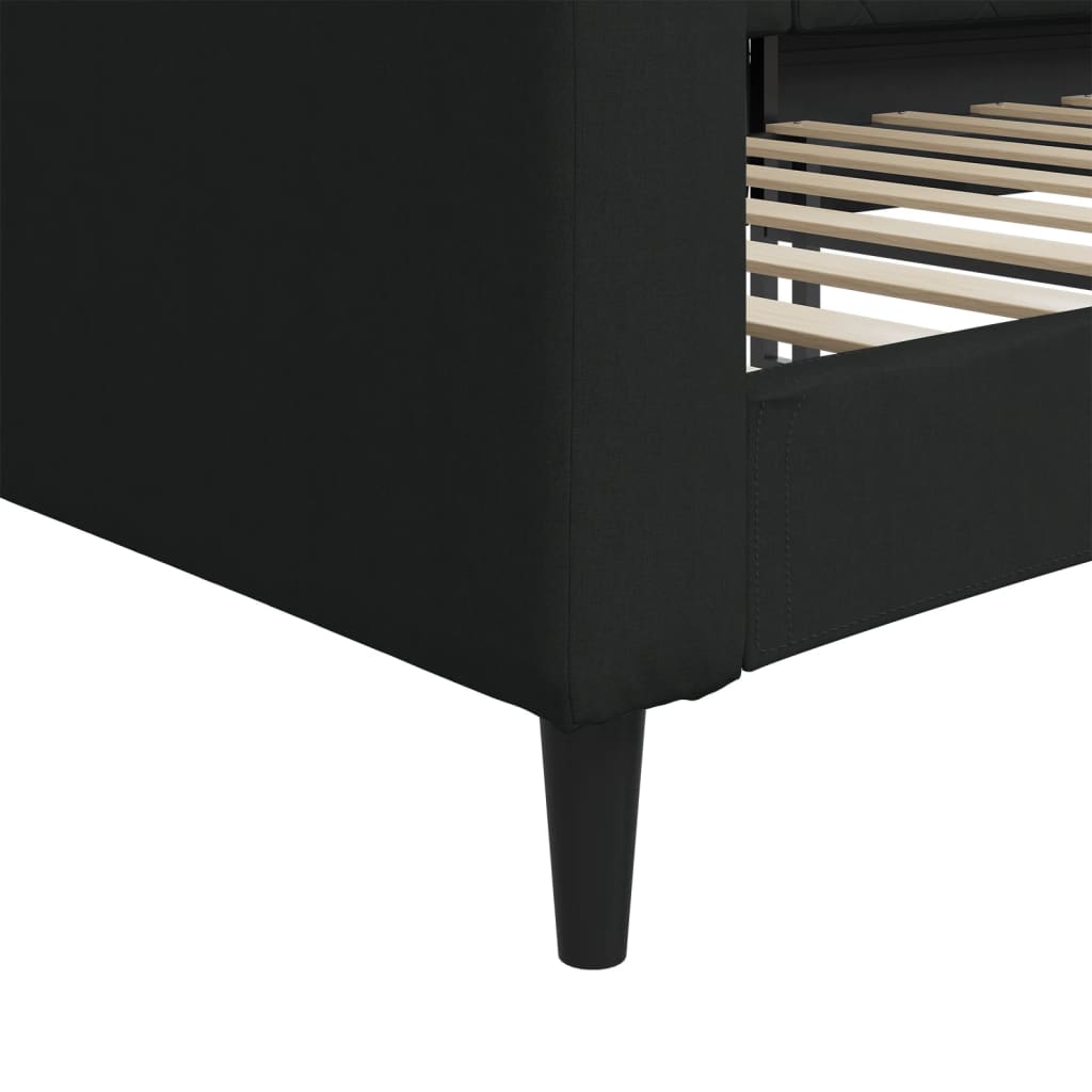 Sofá-cama 100x200 cm tecido preto