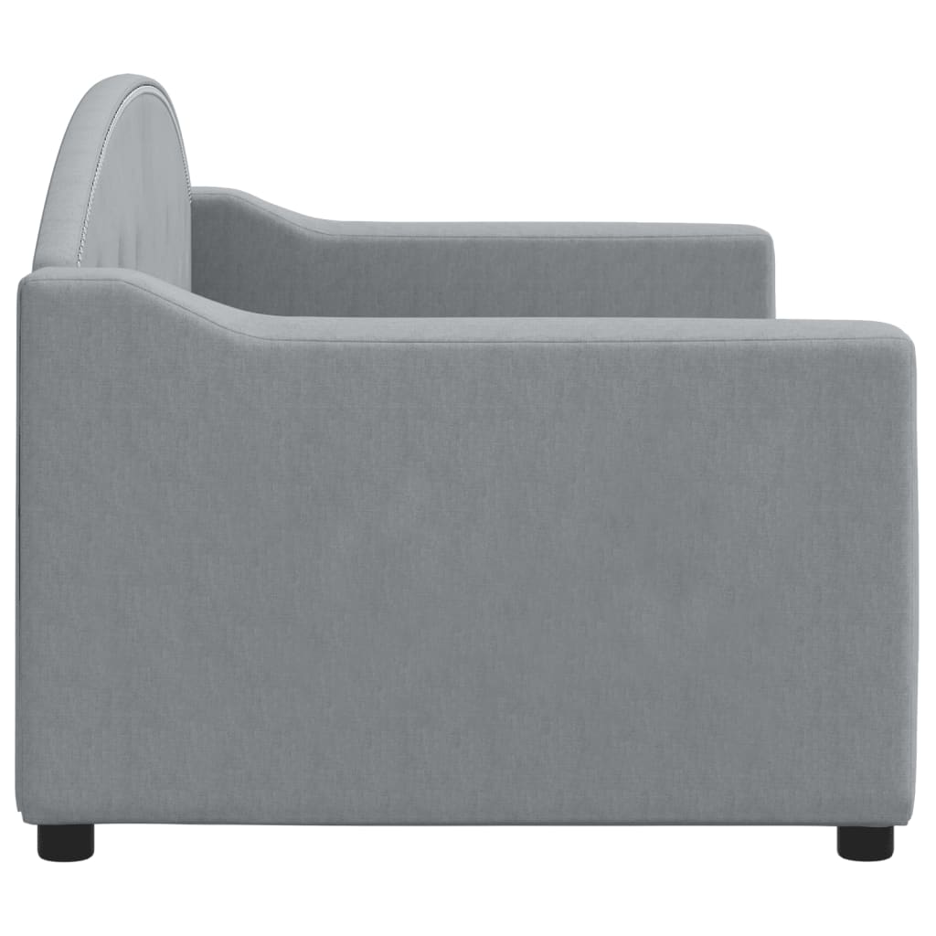 Sofá-cama 80x200 cm tecido cinzento-claro