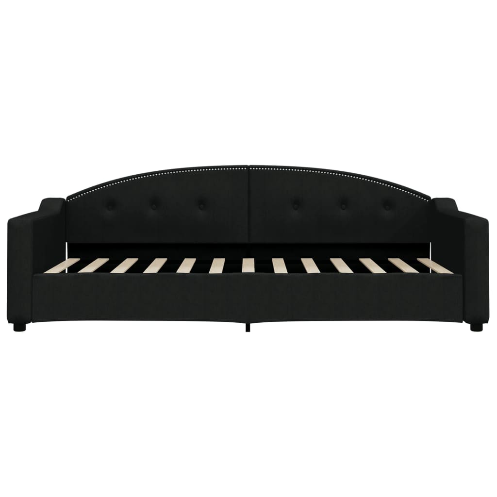 Sofá-cama 90x200 cm tecido preto