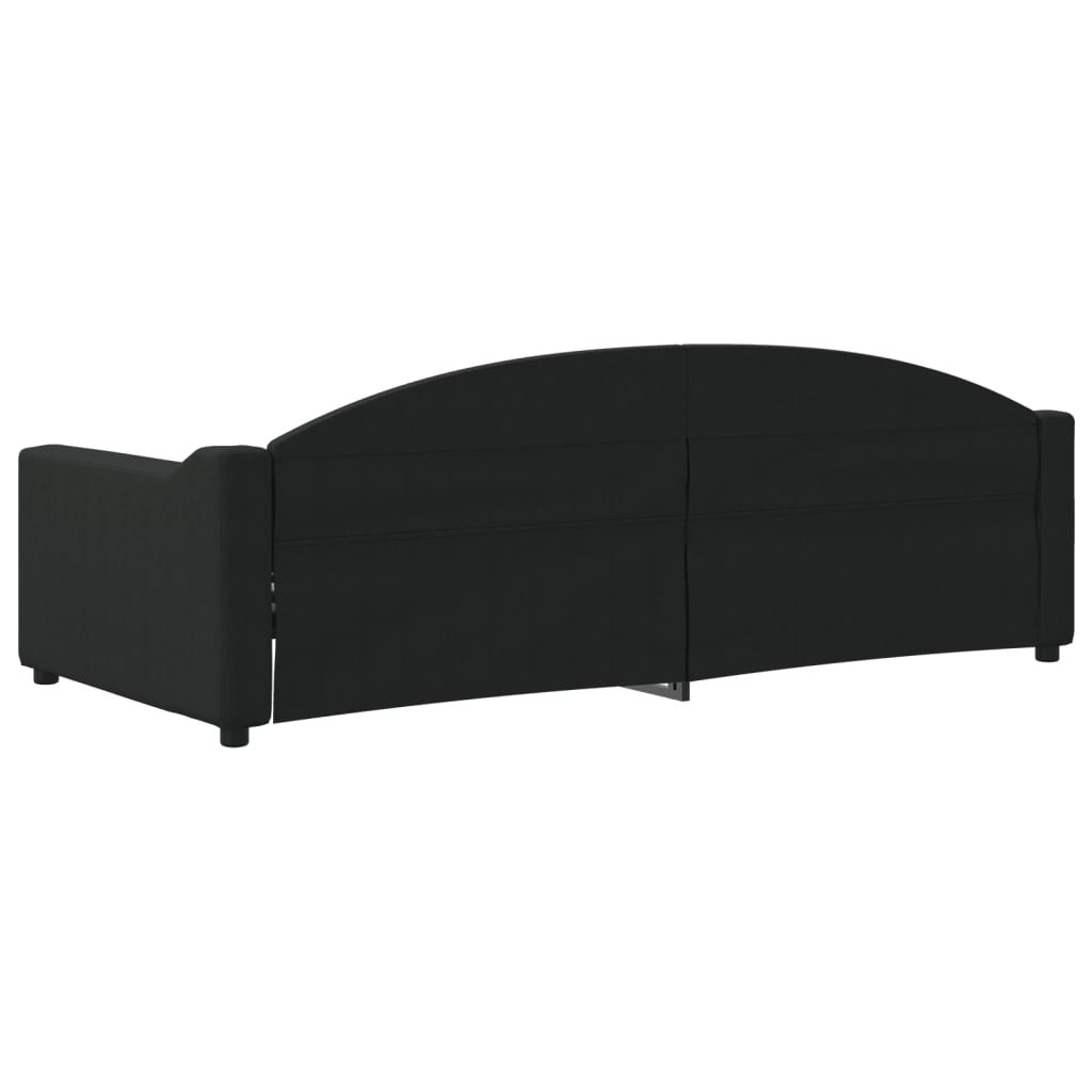 Sofá-cama 90x200 cm tecido preto