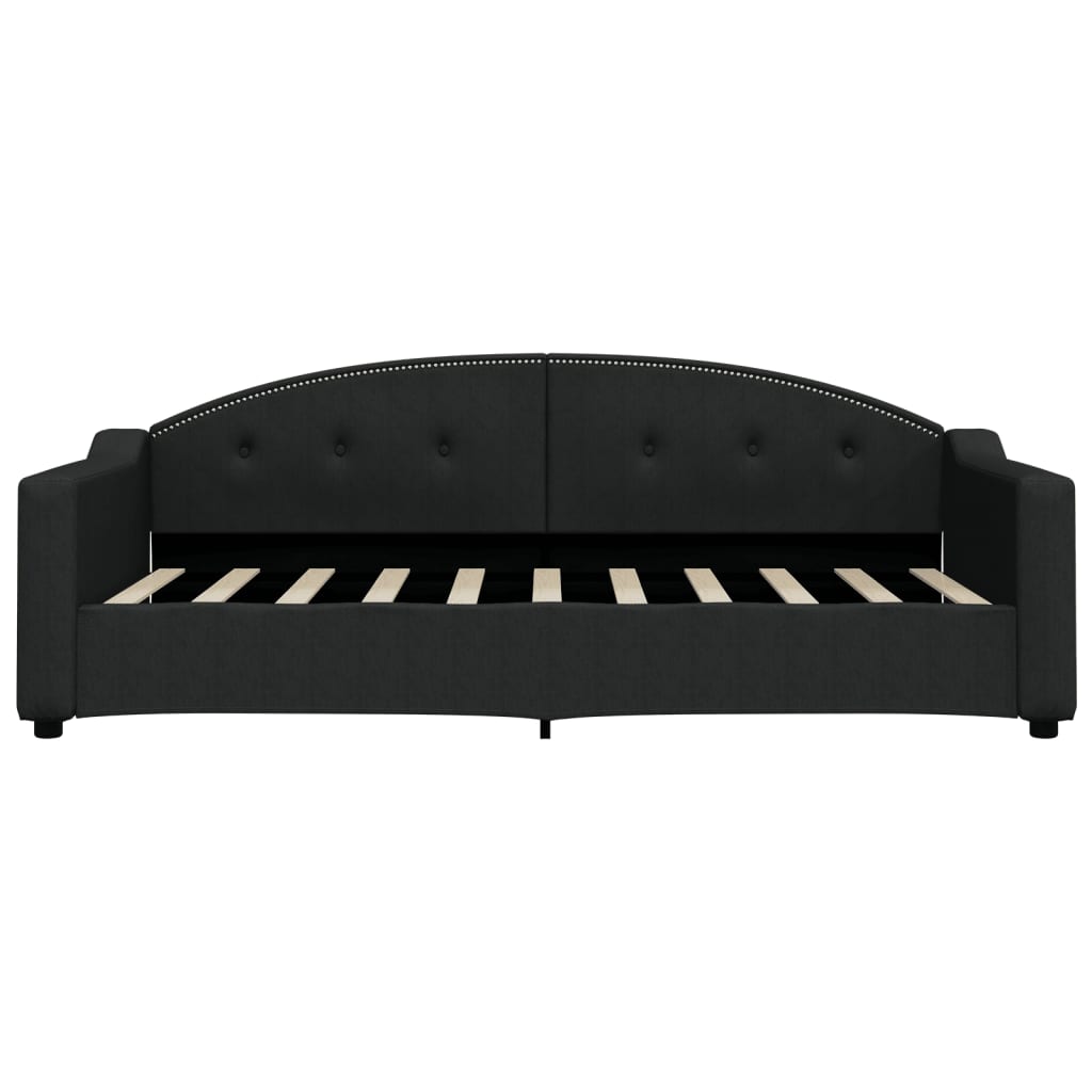 Sofá-cama 90x190 cm tecido preto