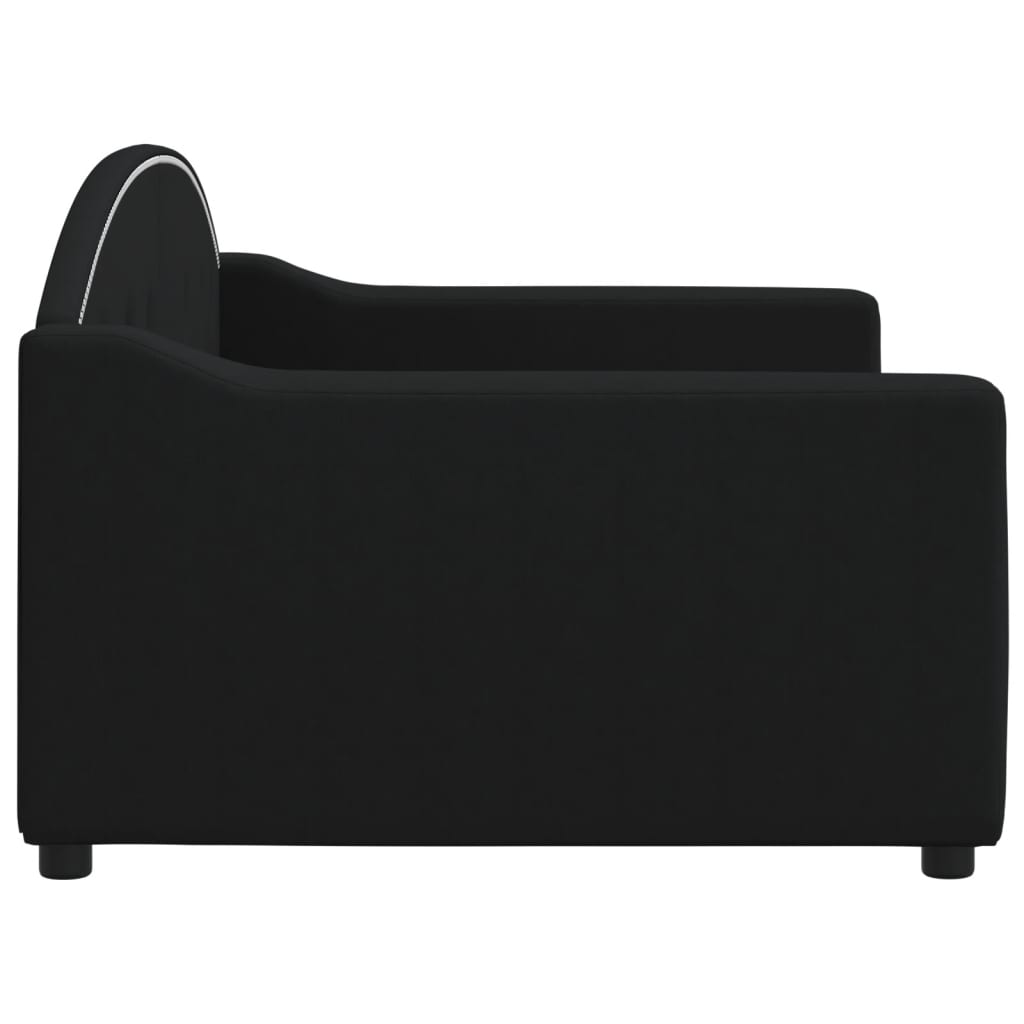 Sofá-cama 90x190 cm tecido preto