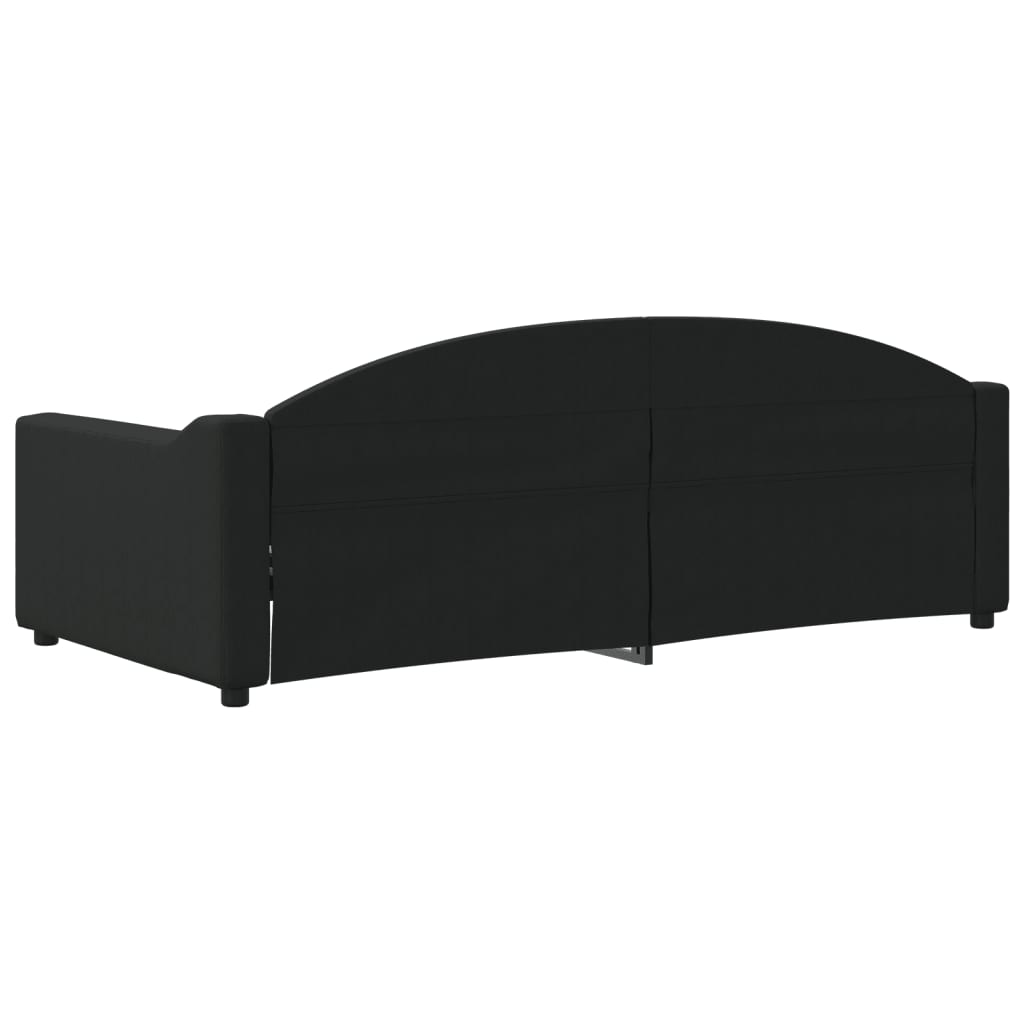 Sofá-cama 90x190 cm tecido preto