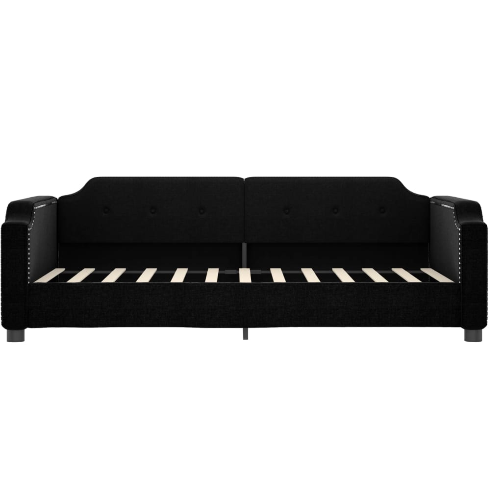 Sofá-cama 90x200 cm tecido preto