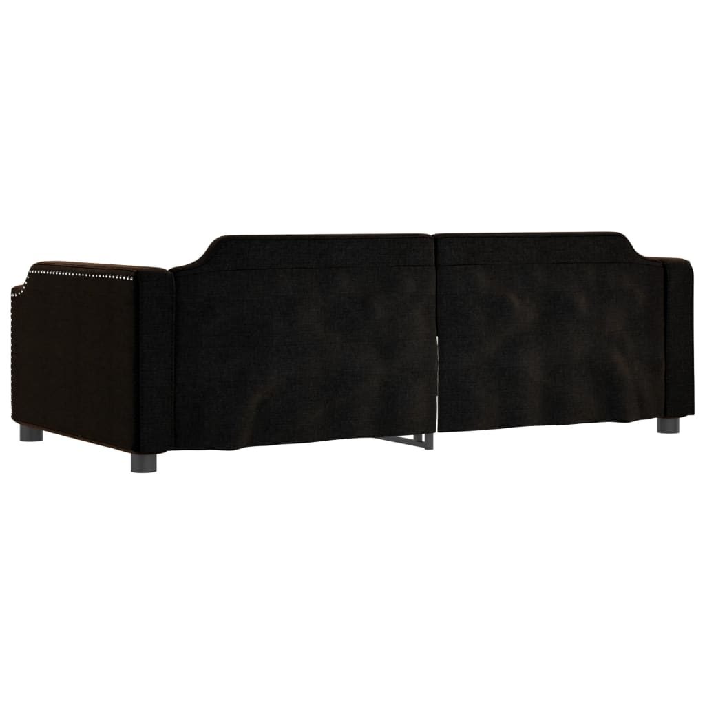 Sofá-cama 90x190 cm tecido preto