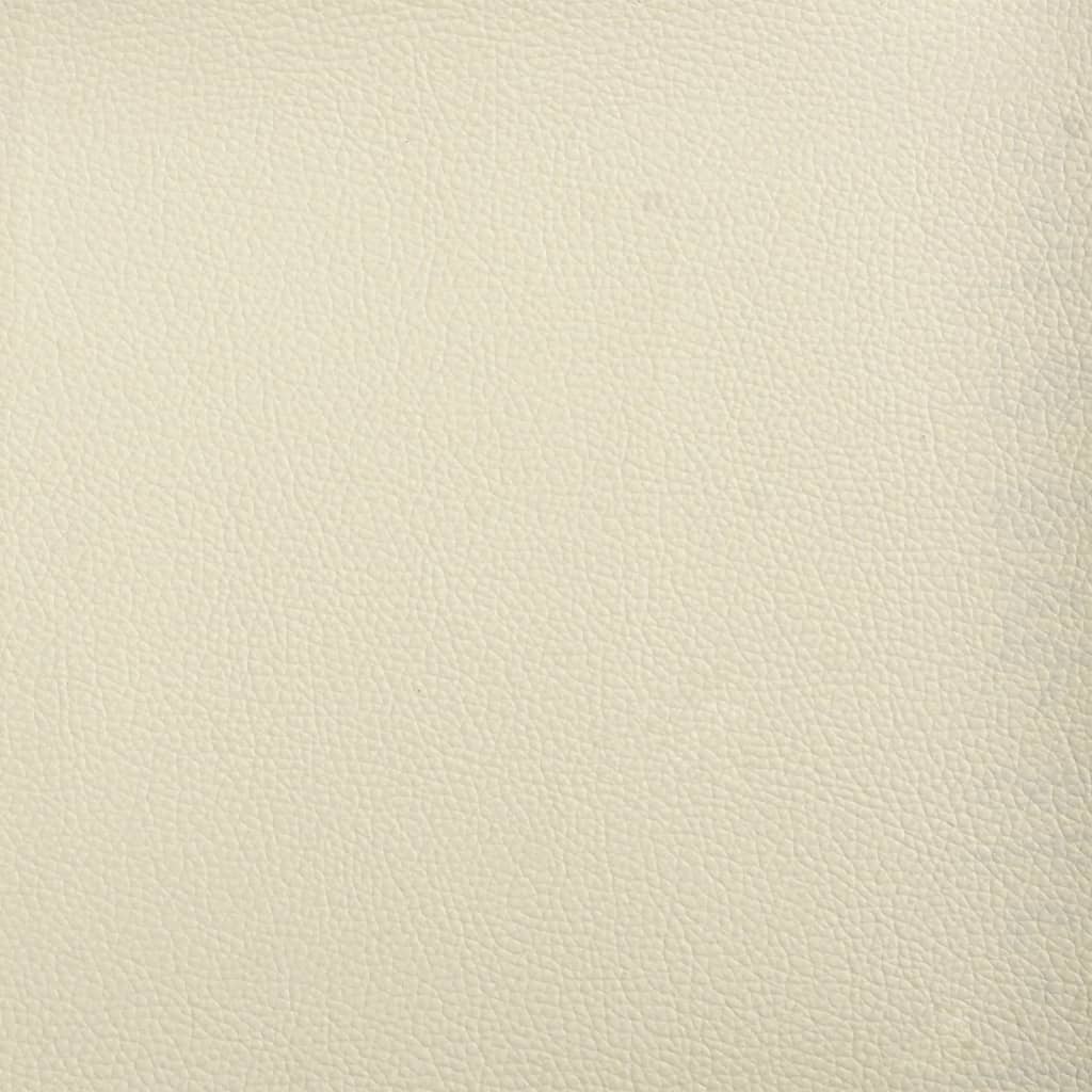 Sofá-cama 90x200 cm couro artificial cor creme