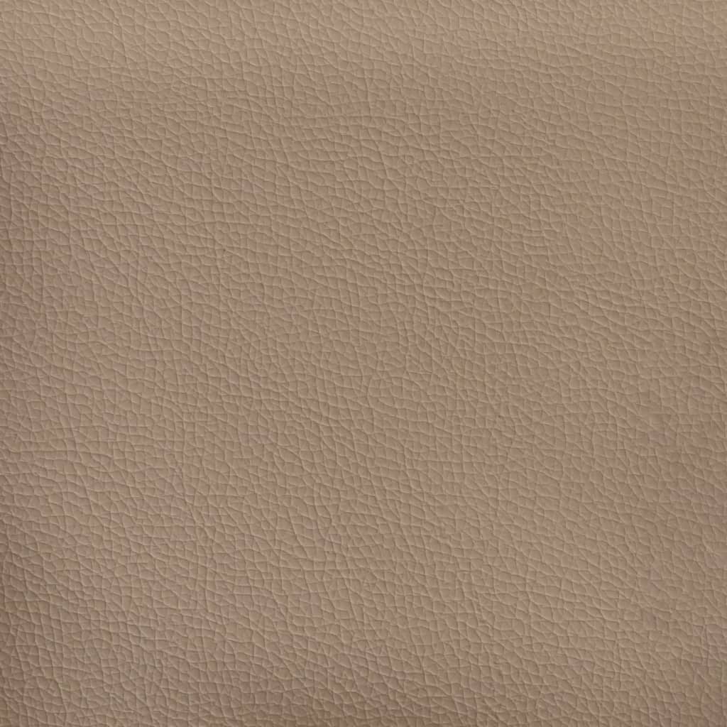 Sofá-cama 100x200 cm couro artificial cappuccino