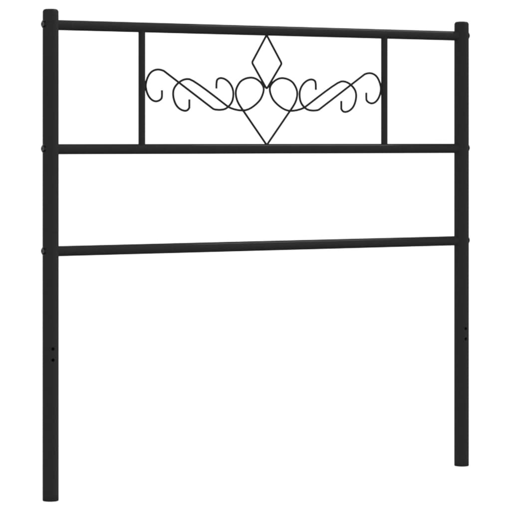 Cabeceira de cama 90 cm metal preto