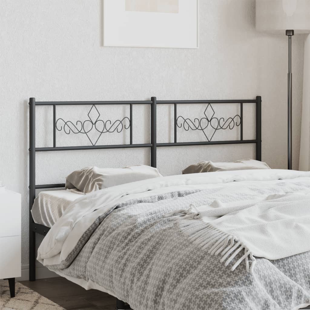 Cabeceira de cama 140 cm metal preto