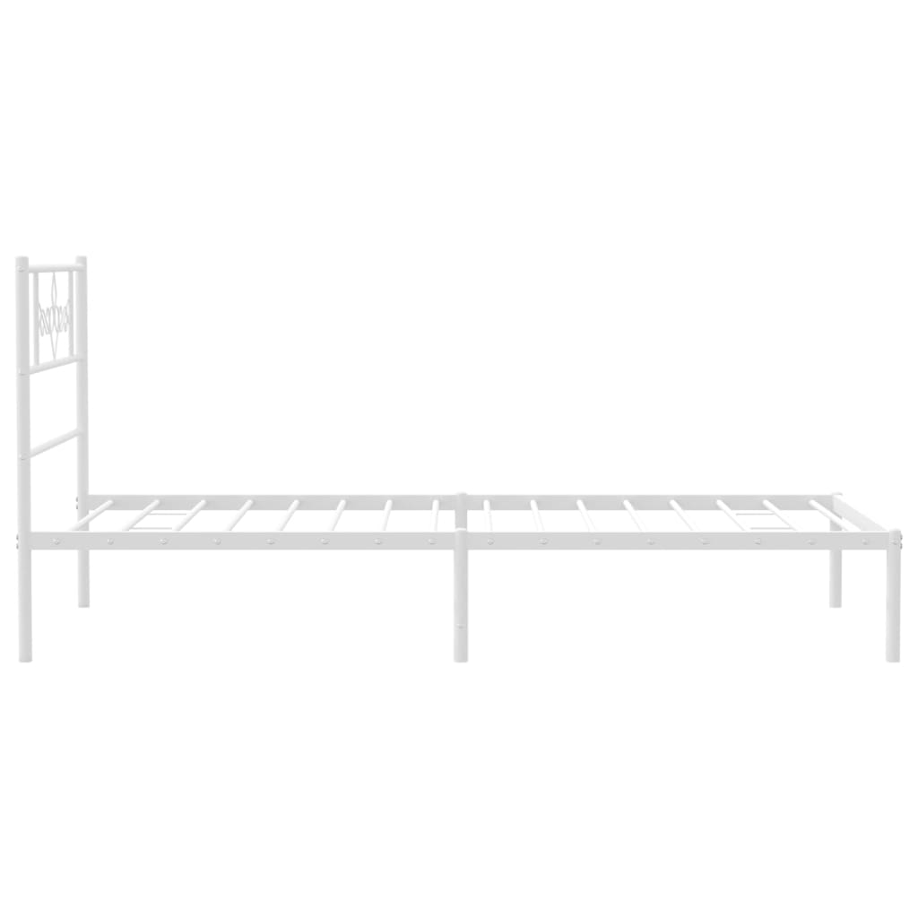 Estrutura de cama sem colchão com cabeceira 75x190 cm branco