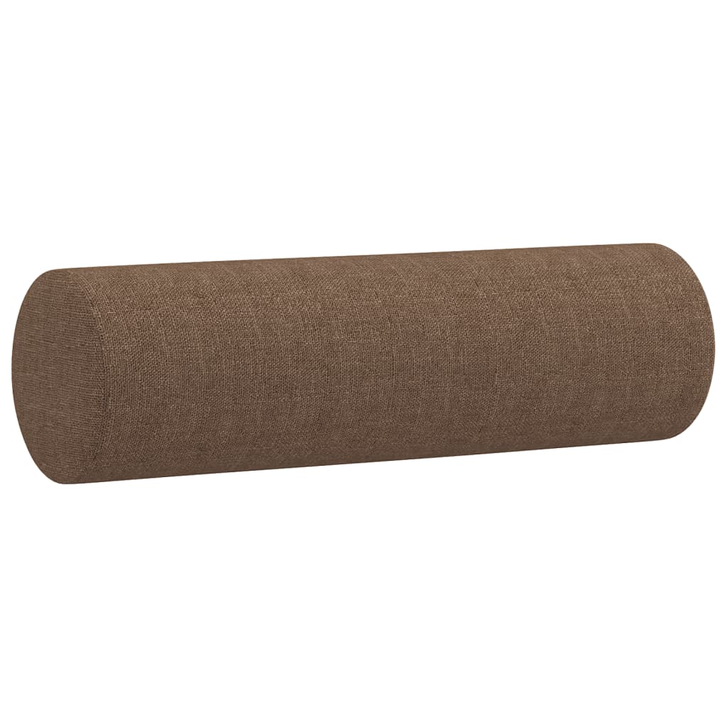 Sofá 3 lugares + almofadas decorativas 180 cm tecido castanho