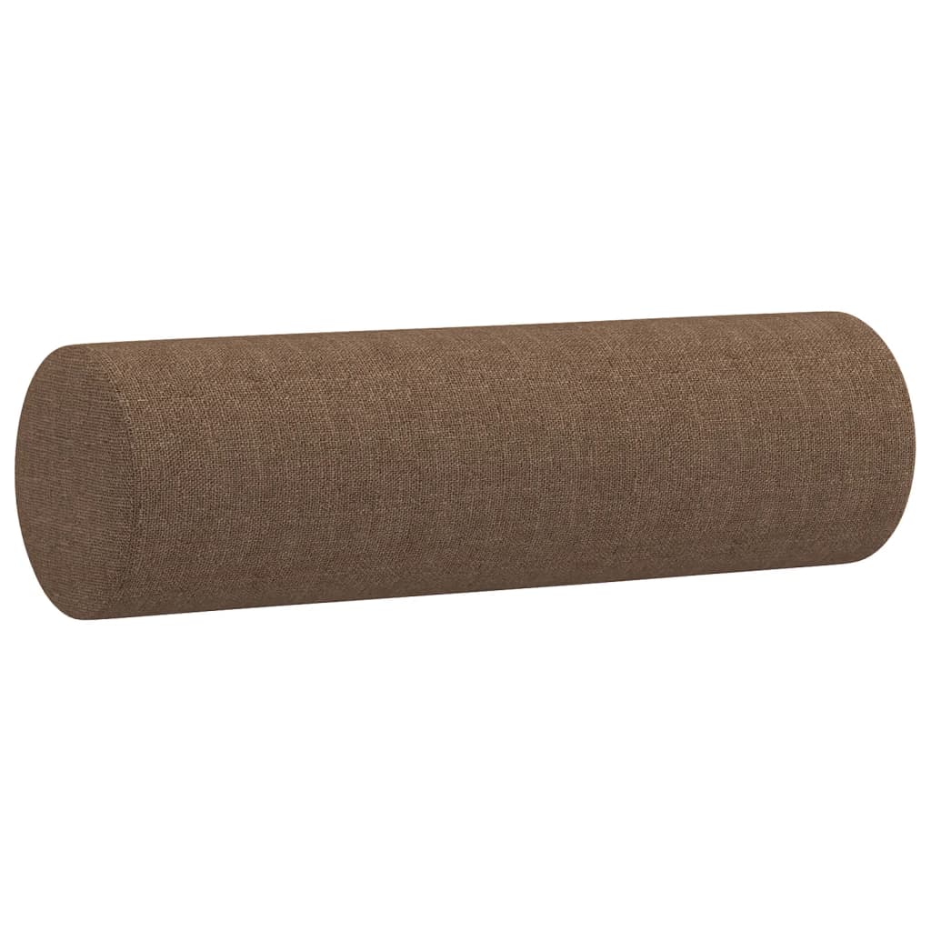 Sofá 3 lugares + almofadas decorativas 180 cm tecido castanho