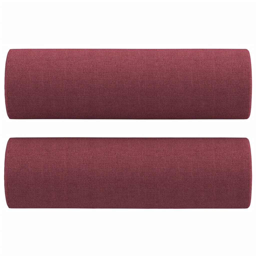 Sofá 2 lug. + almofadas decorativas 140cm tecido vermelho tinto