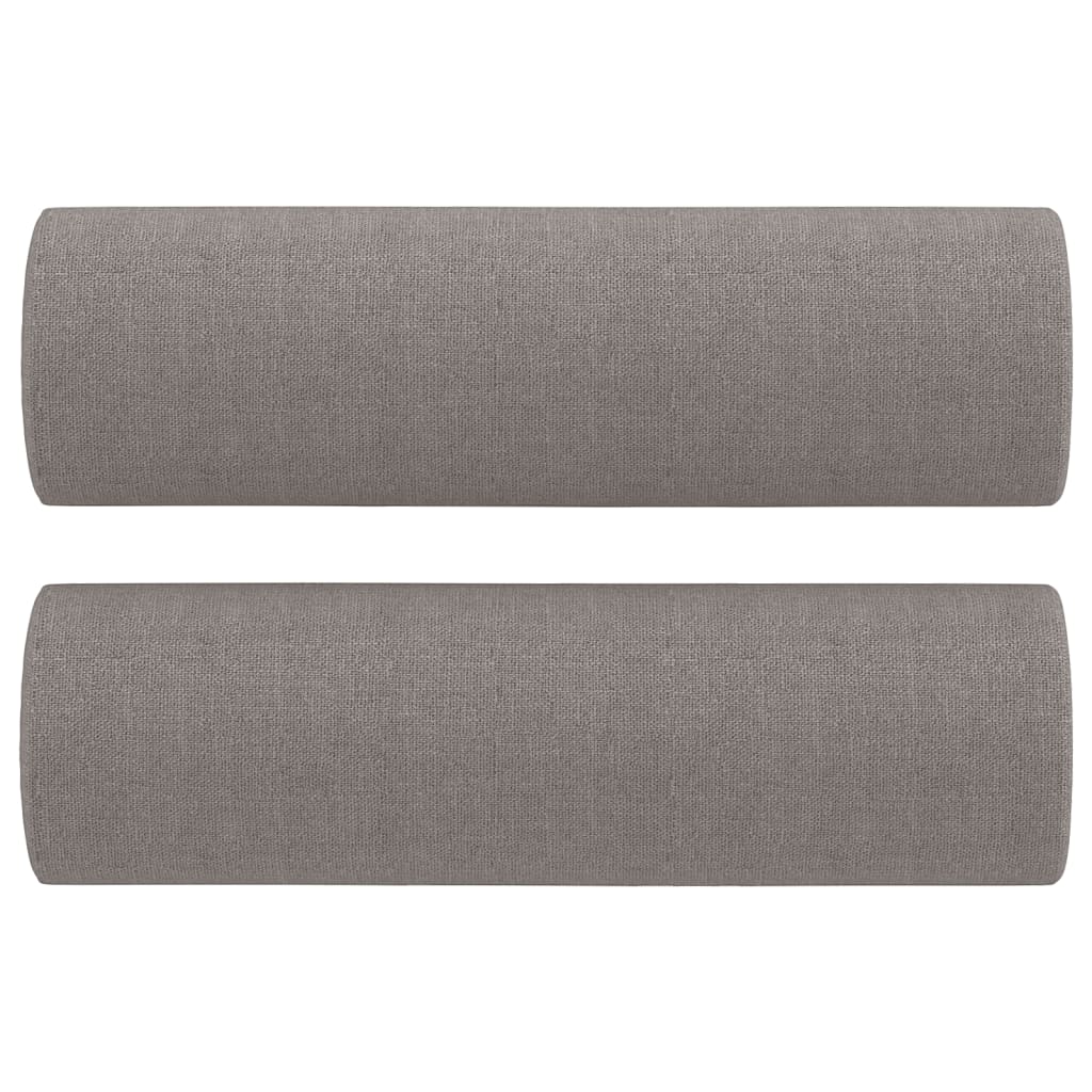 Sofá 2 lug. +almofadas decoração 140cm tecido cinza-acastanhado