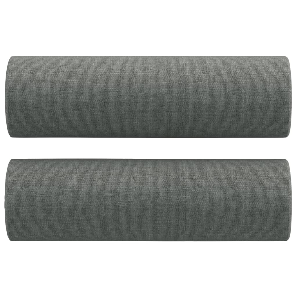 Sofá 3 lugares + almofadas decoração 180 cm tecido cinza-escuro