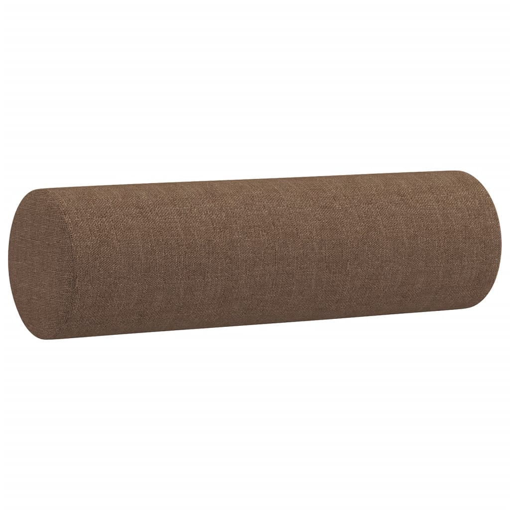 Sofá 3 lugares + almofadas decorativas 180 cm tecido castanho