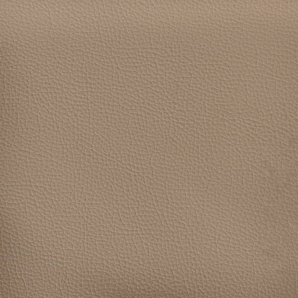 Sofá 2 lugares + almofadas 140 cm couro artificial cappuccino