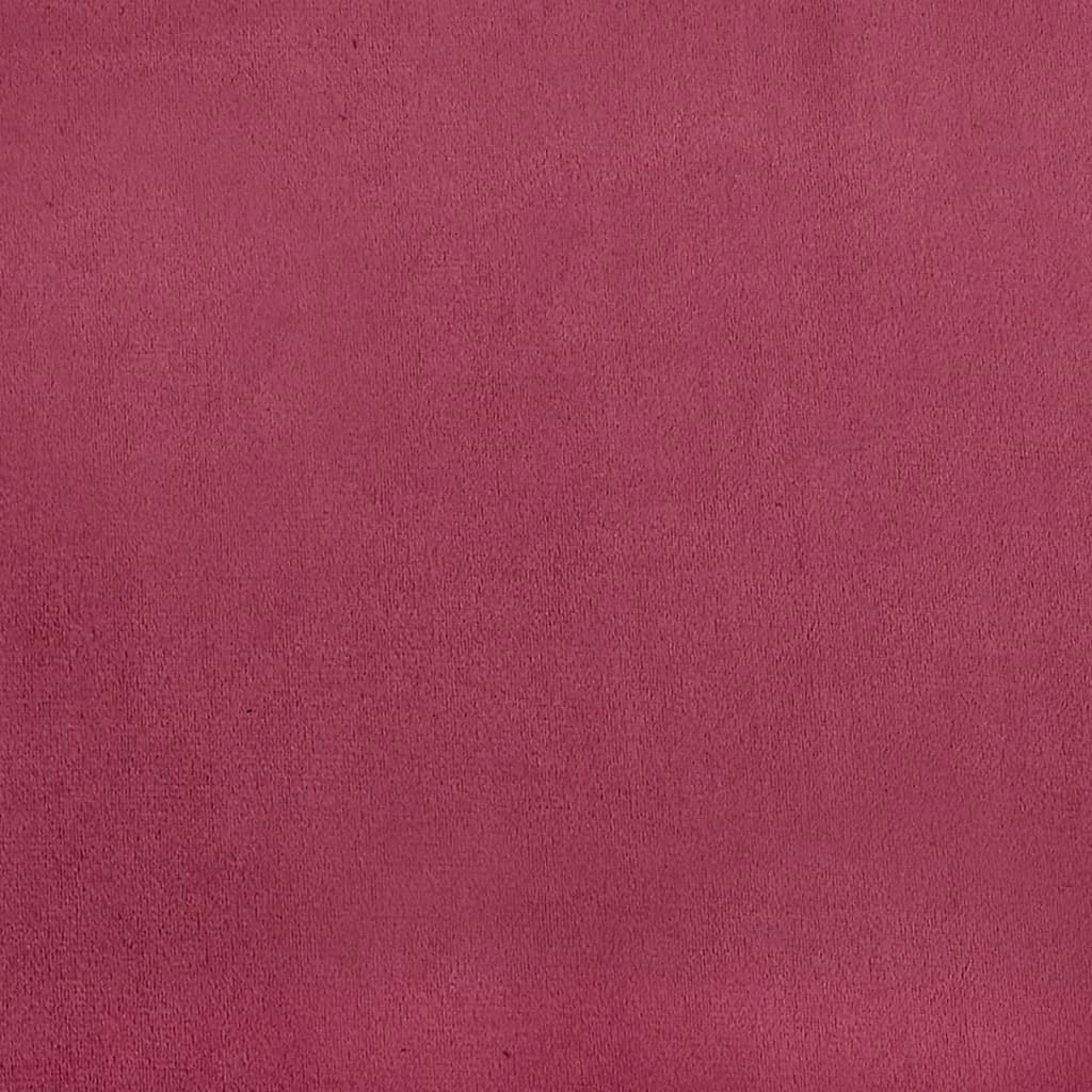 Sofá 3 lug. + almofadas decorativas 180cm veludo vermelho tinto