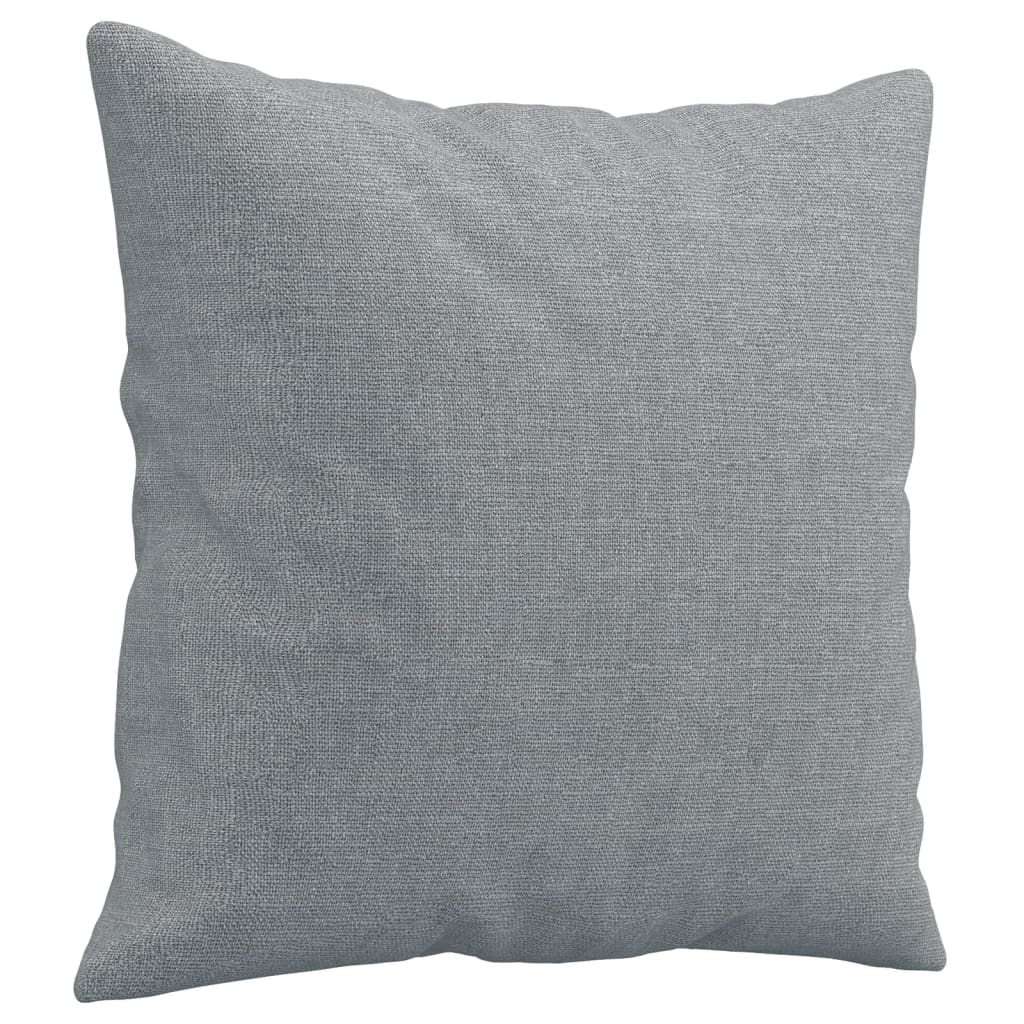 Sofá 2 lugares + almofadas decorativas 120cm tecido cinza-claro
