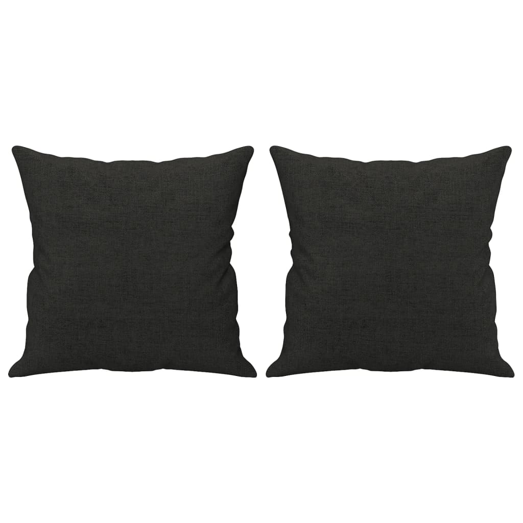 Sofá 2 lugares + almofadas decorativas 120 cm tecido preto