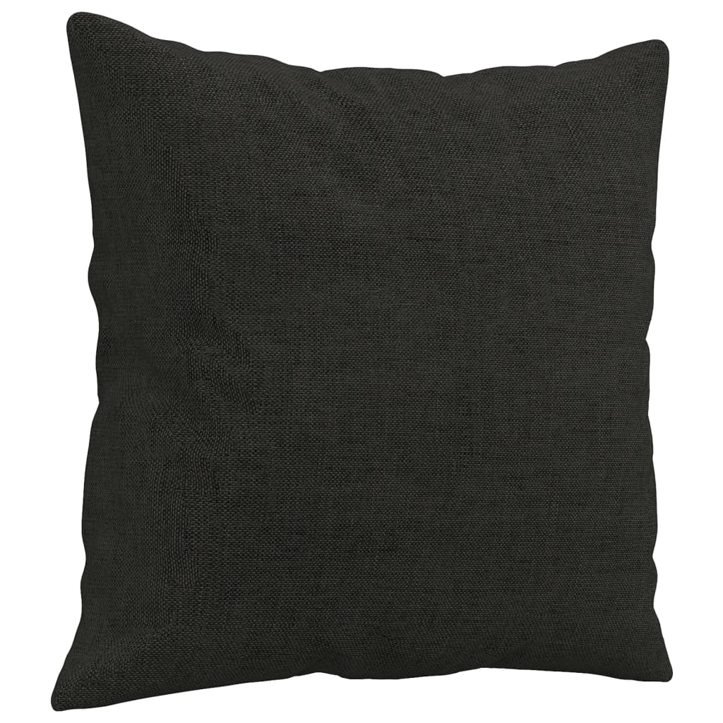 Sofá 2 lugares + almofadas decorativas 120 cm tecido preto