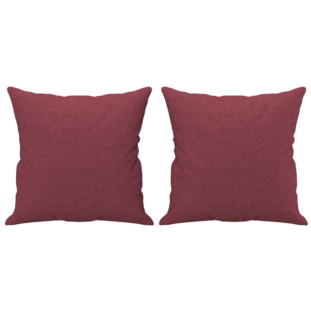 Sofá 2 lug. + almofadas decorativas 120cm tecido vermelho tinto