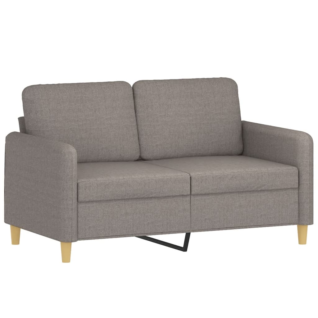 Sofá 2 lug. +almofadas decoração 120cm tecido cinza-acastanhado