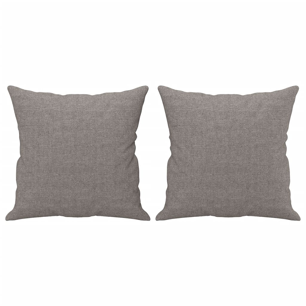 Sofá 2 lug. +almofadas decoração 120cm tecido cinza-acastanhado
