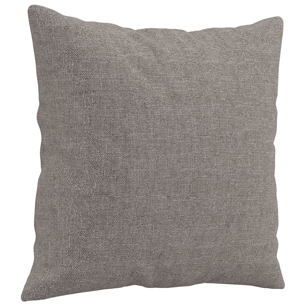 Sofá 2 lug. +almofadas decoração 120cm tecido cinza-acastanhado