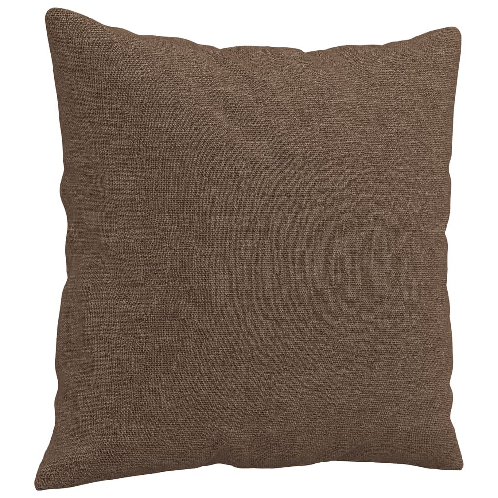 Sofá 2 lugares + almofadas decorativas 140 cm tecido castanho