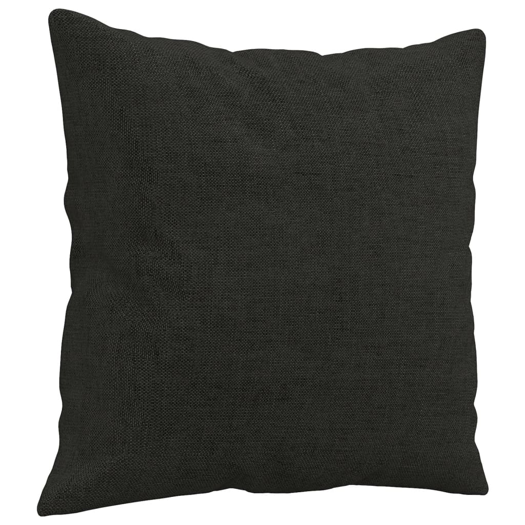 Sofá 2 lugares + almofadas decorativas 140 cm tecido preto