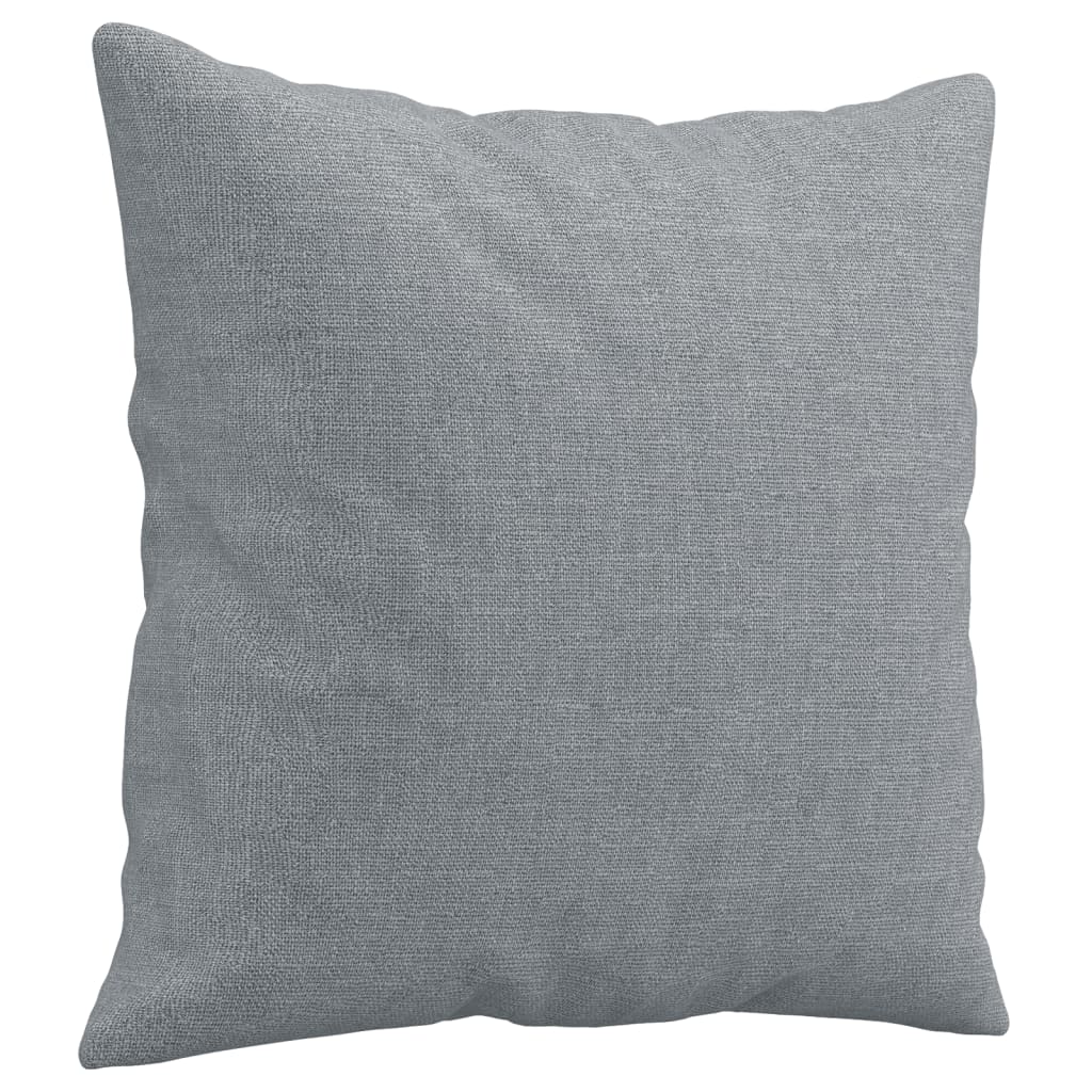 Sofá 3 lugares + almofadas decorativas 180cm tecido cinza-claro