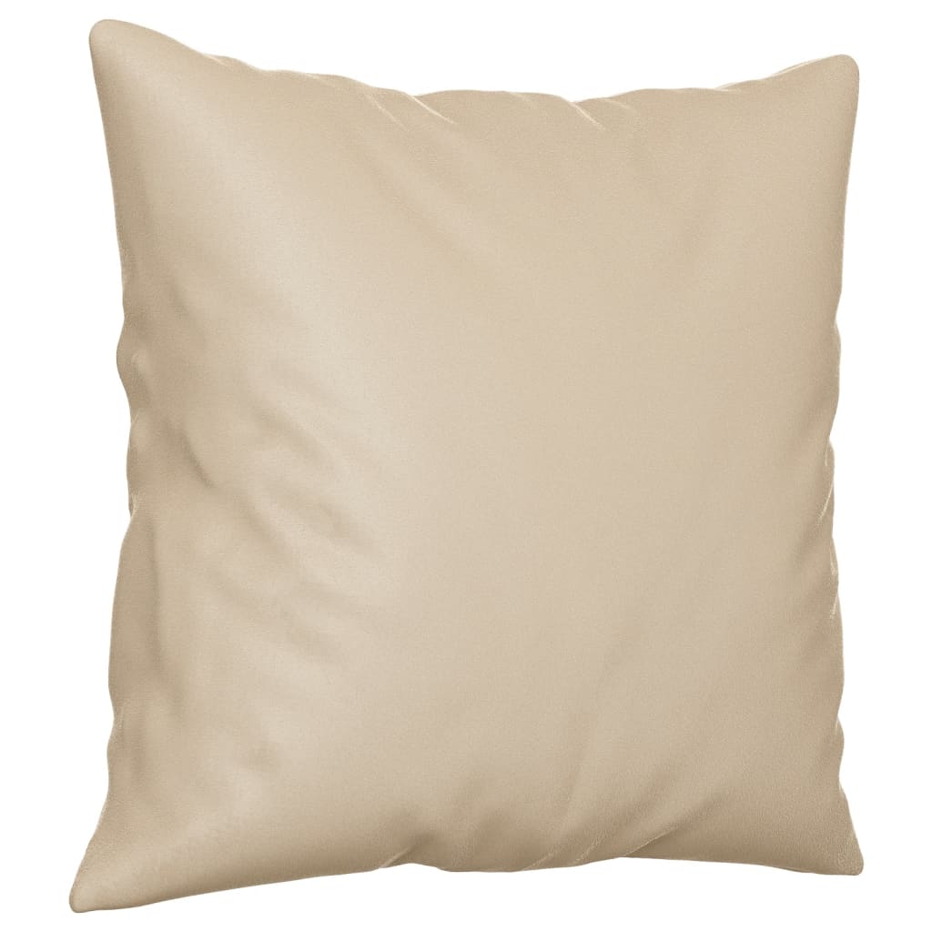 Sofá 3 lugares c/ almofadas 180 cm microfibra cor creme