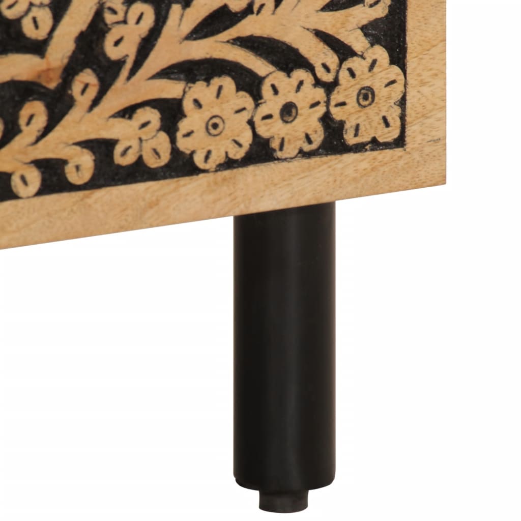 Mesa de cabeceira 40x33x46 cm madeira de mangueira maciça