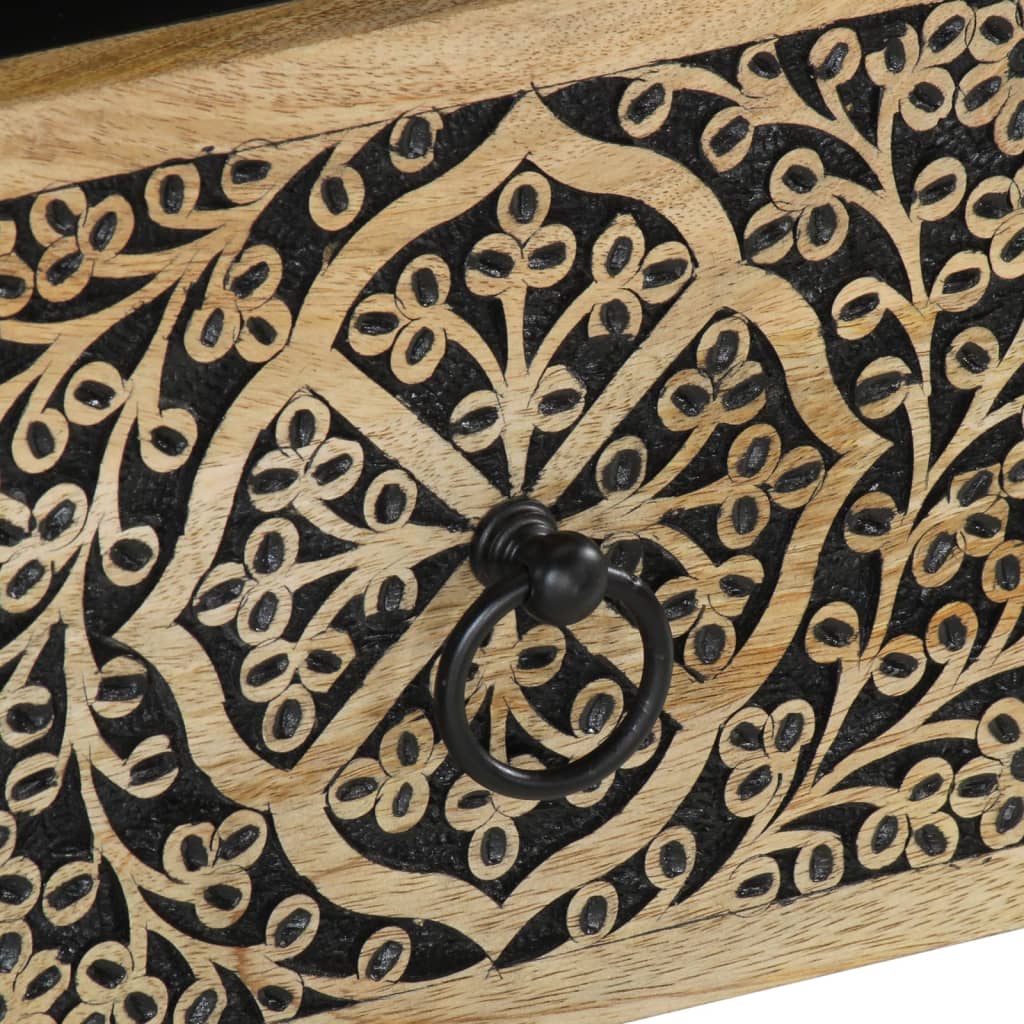 Mesa de cabeceira 40x33x46 cm madeira de mangueira maciça