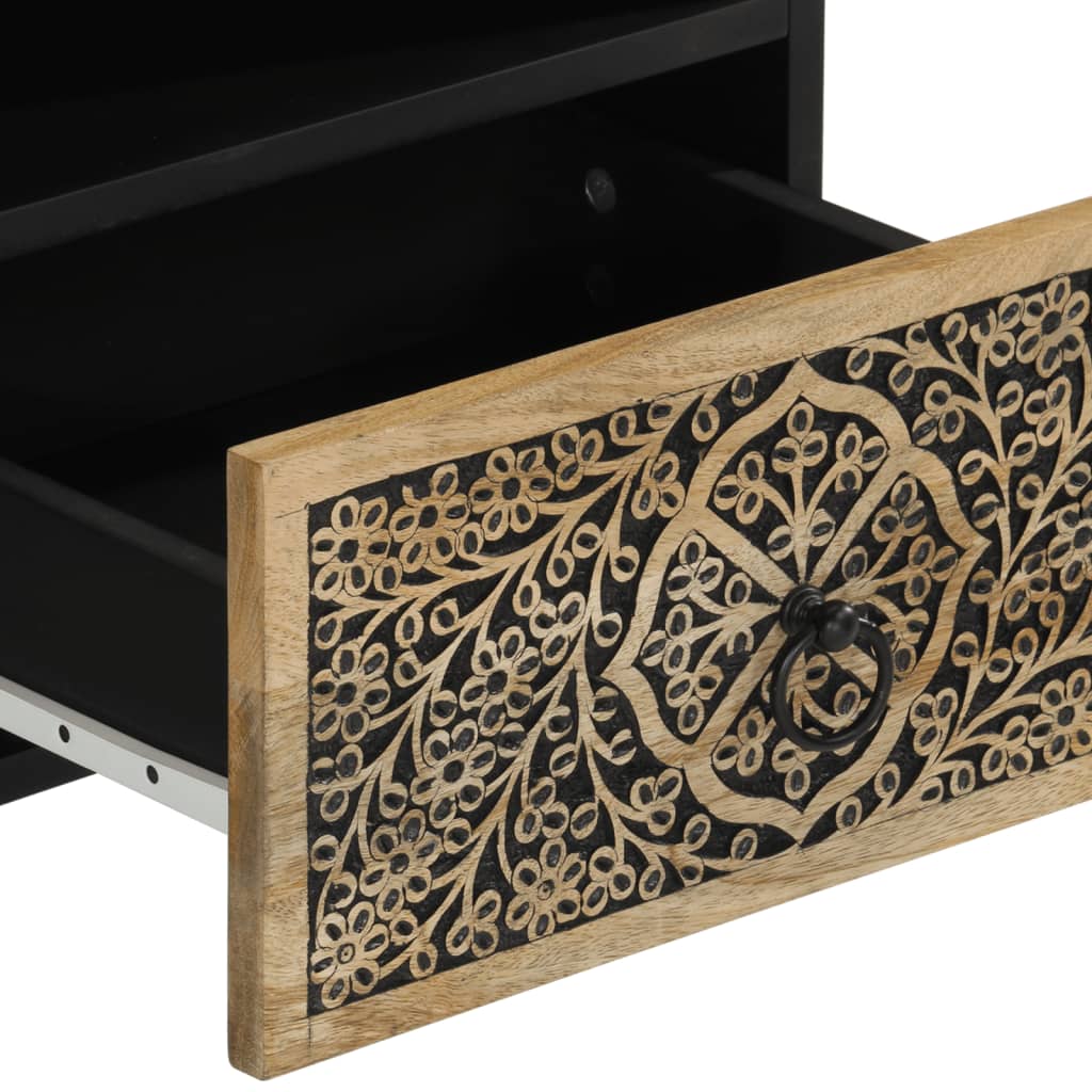 Mesa de cabeceira 40x33x46 cm madeira de mangueira maciça