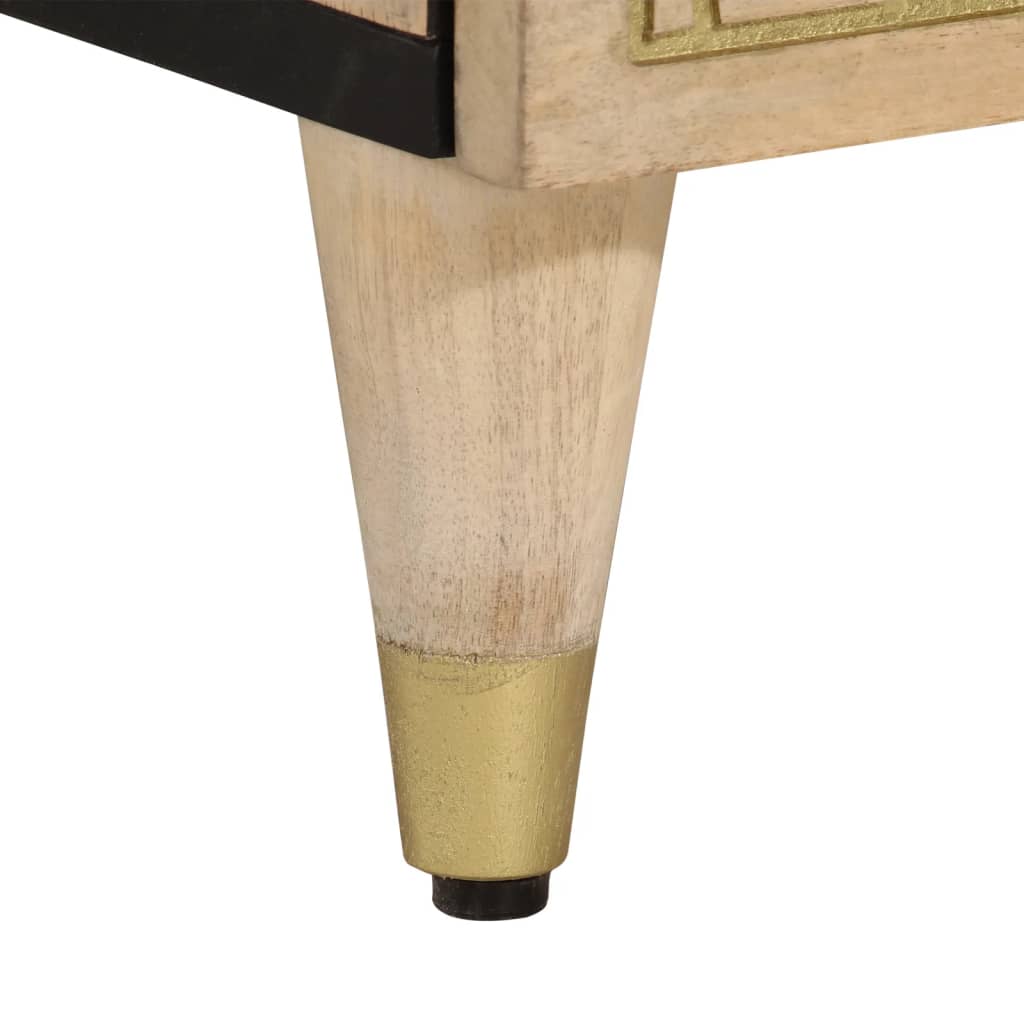 Mesa de cabeceira 40x33x46 cm madeira de mangueira maciça