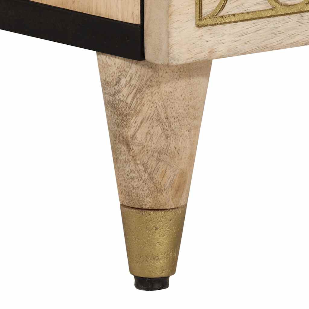 Mesas de cabeceira 2 pcs 40x33x46 cm madeira mangueira maciça