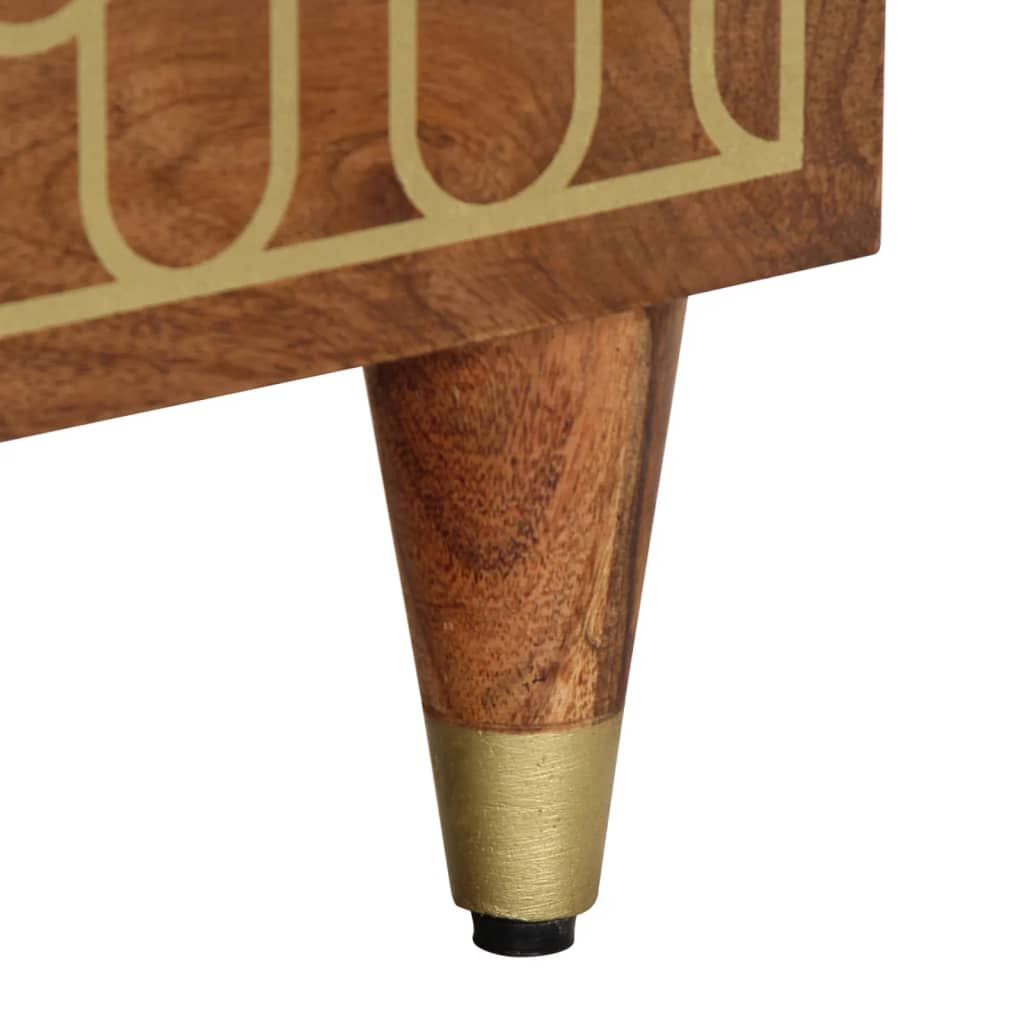 Mesas de cabeceira 2 pcs 40x33x46 cm madeira mangueira maciça