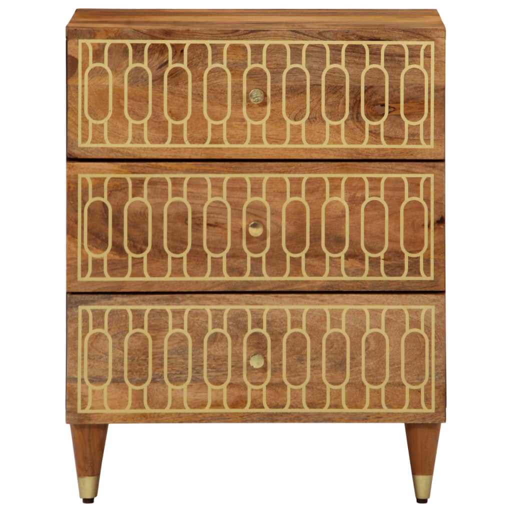 Mesa de cabeceira 50x33x62 cm madeira de mangueira maciça